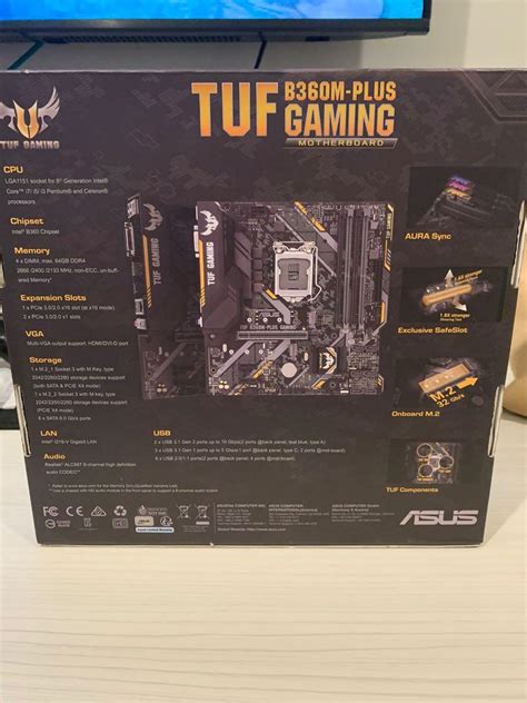 Asus Tuf B360m Plus Gaming Motherboard Computers And Tech Parts