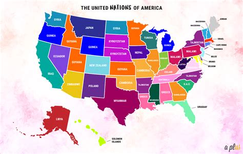 A Map Of The United States With Countries Of Similar Size To Each Of