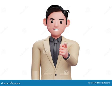 3d Businessman Pointing At The Camera Stock Illustration Illustration