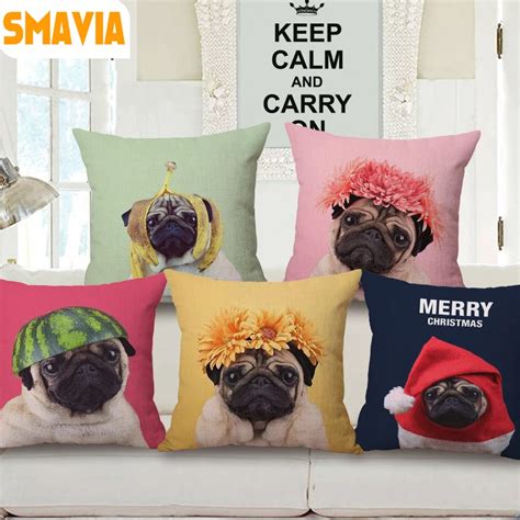 Smavia Funny And Individuality Pet Dogs Pattern Cushion Covers 4545cm