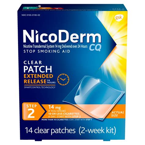 Nicoderm Cq Step Extended Release Nicotine Patches To Quit Smoking
