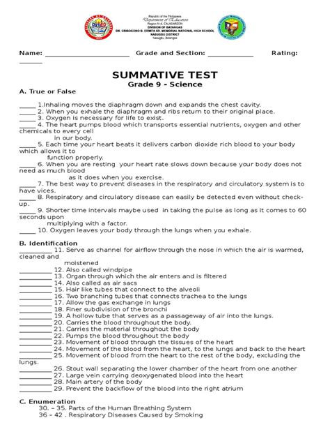 Grade Quarter Summative Test With Answer Key To Vrogue Co