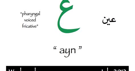 Arabicspeaker Todays Arabic Letter Is Ayn ع