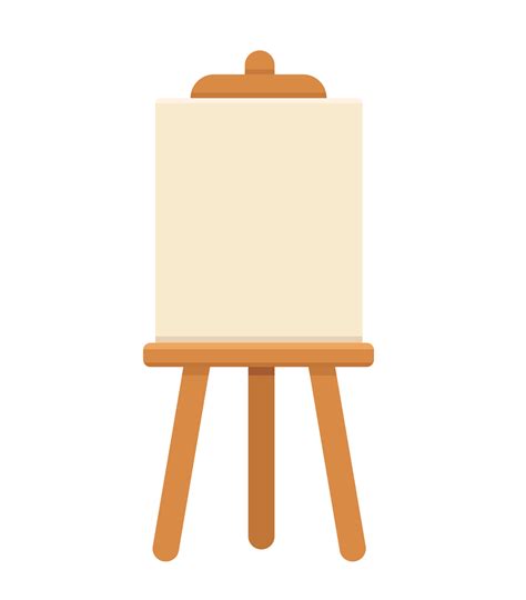 Wooden Easel With Blank Canvas 12224944 Png