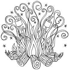 Free Adult Coloring Pages Of Bonfire Coloring Pages Ideas