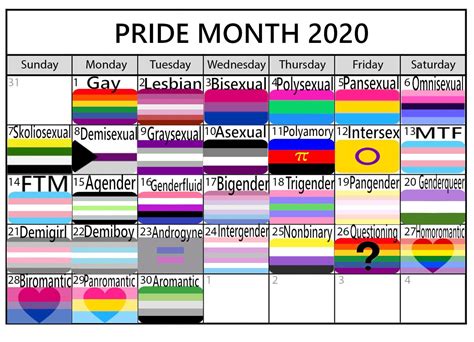 Pride Month Calendar Planner Didi Coralyn