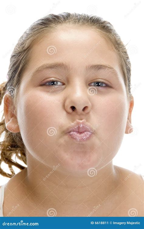 Young Girl Making Pout Mouth Stock Image Image Of Close Model 6618811