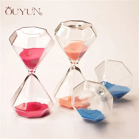 Ouyun 5 Minute Colour Glass Hourglass 66117cm Wedding Diamond Mini