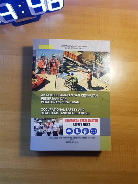 Akta keselamatan dalam negeri mp3 & mp4. OSHA Laws Book (Akta Keselamatan dan Kesihatan Pekerjaan ...