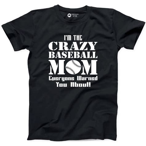 Crazy Baseball Mom T Shirt Mothers Day T Funny Team Player Fashion 2019 Crew Neck Short