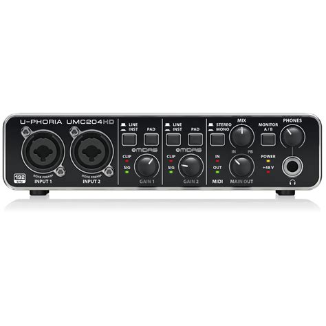 Buy Behringer Umc204hd Audiophile 2x4 24 Bit192 Khz Usb Audiomidi