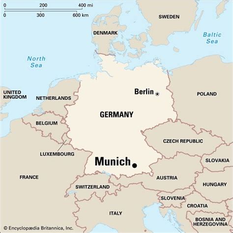 Munich On Map Of Europe United States Map