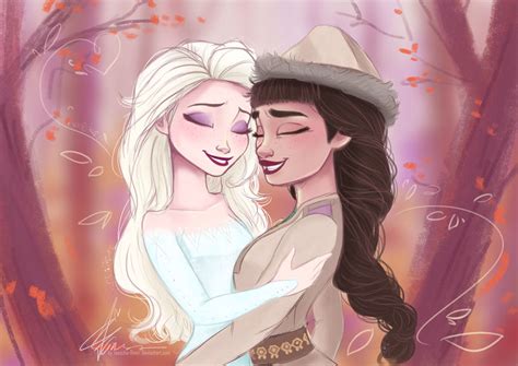 Elsa And Honeymaren Frozen Ii By Freesiasart On Deviantart