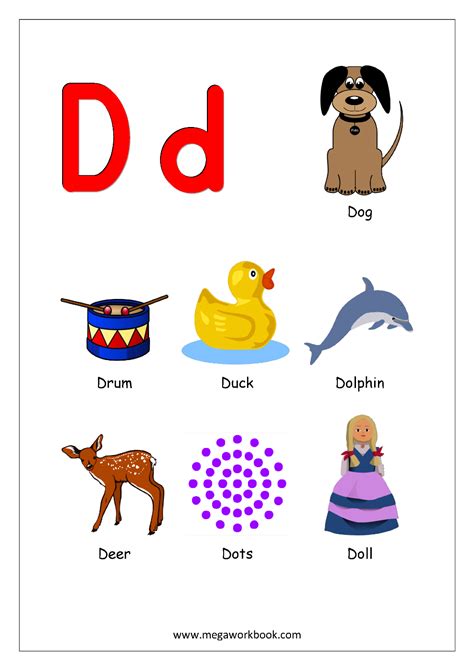 Objects Starting With Alphabet D Alphabet Worksheets Preschool