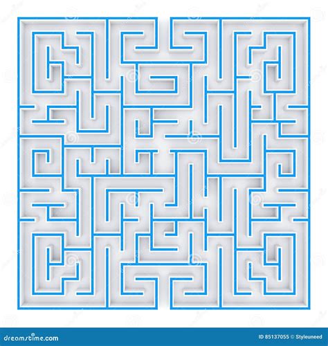 Ilustração 3d O Labirinto Opinião Superior Do Labirinto Ilustração