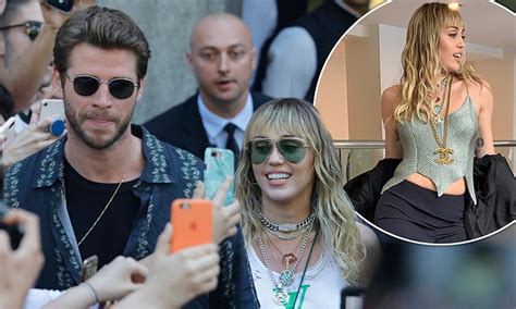 Miley Cyrus Is Mobbed By Fans As She Strolls Around Barcelona With Husband Liam Hemsworth