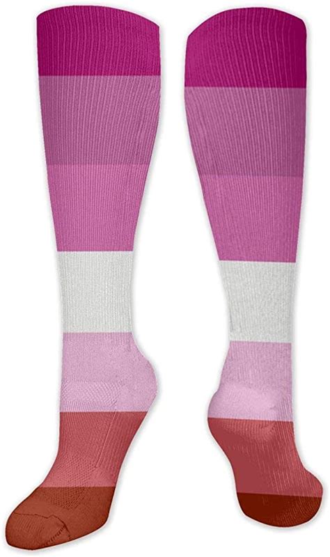 Lesbian Pride Flag Unisex Athletic Socks Thigh Stockings Over Knee Leg