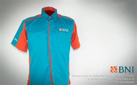 Warna biru ini memiliki beberapa arti yaitu : Desain baju seragam terbaru BANK BNI Jakarta by MOKO ...