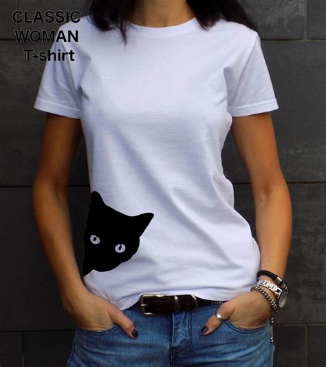 Colorscat T Shirt With Cat Funny Looking Cat Designer Shirt Fallen