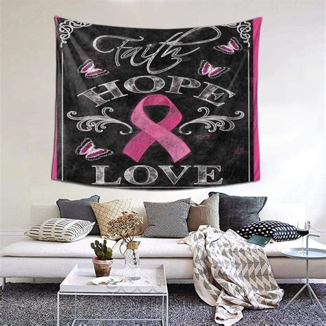 Yjwlo Breast Cancer Awareness Pink Ribbon Banner Flag Lightweight