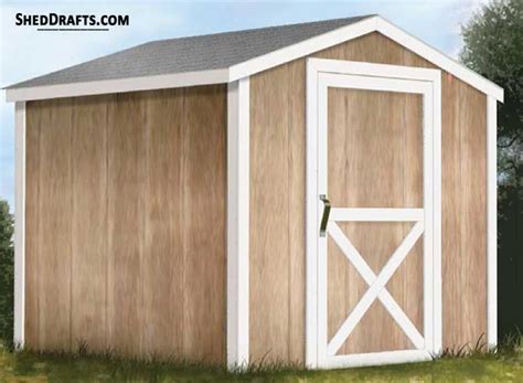 8x8 Diy Gable Rib Style Storage Shed Plans Blueprints For Constructing