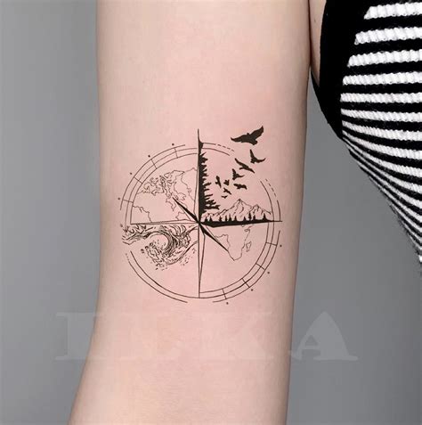 Share 97 About Feminine Compass Tattoo Unmissable Indaotaonec