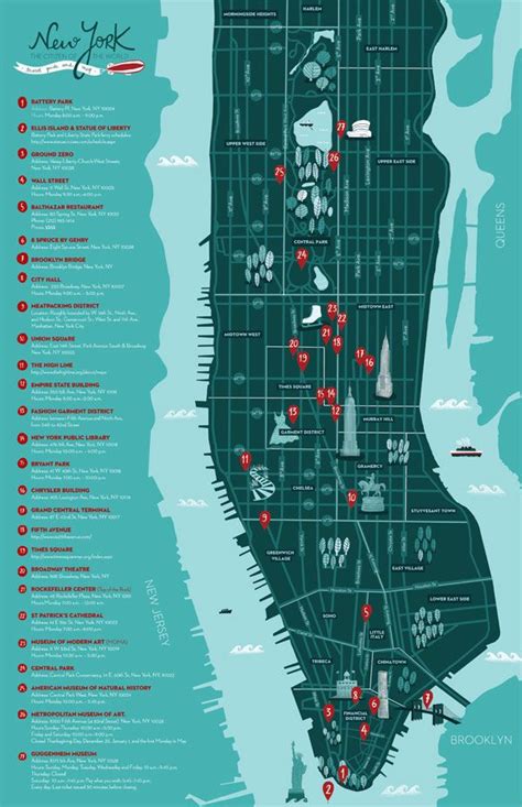 Nyc Guide And Map Mapa De Nyc Mapa Nueva York Mapa Turístico
