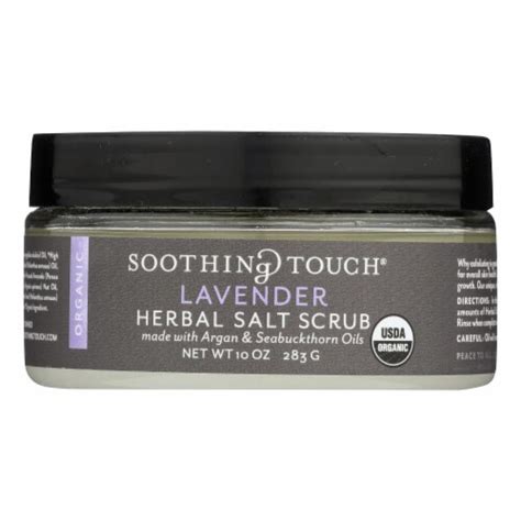 Soothing Touch Scrub Organic Salt Herbal Lavender 10 Oz