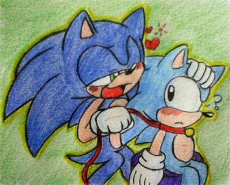 Love Leash~ Modern X Classic Sonic~ Sonic Sonic