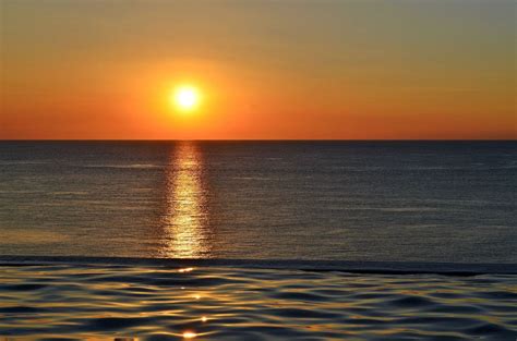 Beach Dawn Dusk Glow Horizon Landscape Light Ocean Reflection Sea