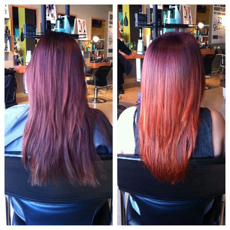 Plum And Copper Ombré Long Hair Styles Hair Styles Copper Ombre