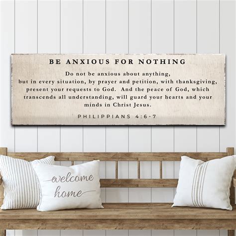 Christian Signs For Home Wall Decor Bible Verse Wall Art Be Anxious For