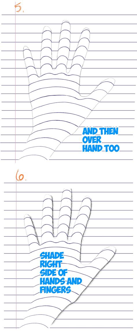 In the next lesson, you'll learn about light, shadow and shading to bring some realism and detail to your drawings. How to Draw a 3D Hand on Notebook Paper - Drawing Trick for Kids | 3d drawing tutorial, Drawing ...