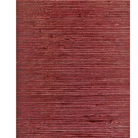 The Wallpaper Company 36 In W Red Textured Grasscloth Wallpaper The