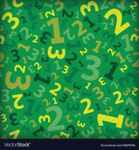 Green 123 Number Background Seamless Royalty Free Vector