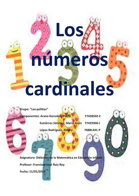 El Número Cardinal Los Numeros Cardinales Educacion Infantil Didactico