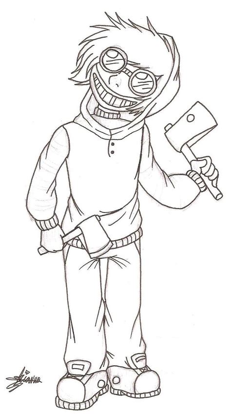 Ticci Toby Coloring Pages Coloring Pages Color Creepy