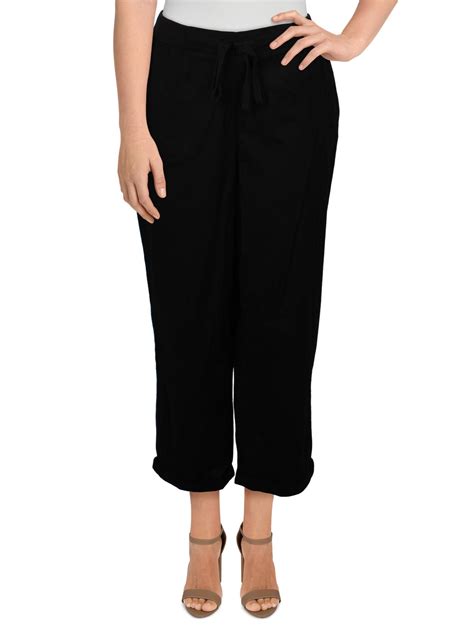 Style And Co Womens Twill Tape Casual Trouser Pants Black 18w