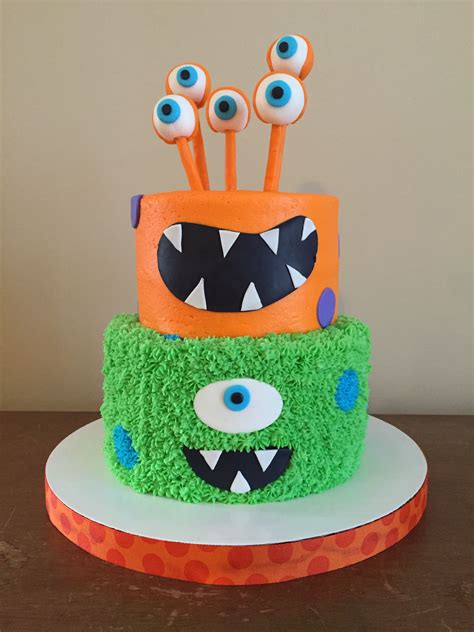 Monster Birthday Cakes Birthday Cake Kids Orange Birthday Cake