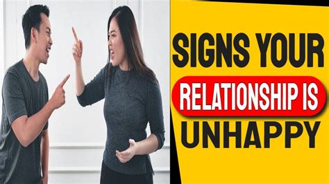 Signs Of Unhappy Relationship 7 Signs Your Relationship Is Unhappy