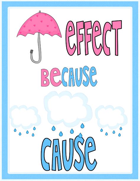 Cause And Effect Classroom Freebies
