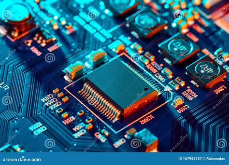 Electronic Circuit Board Close Up High Tech Circuit Board Stock Image