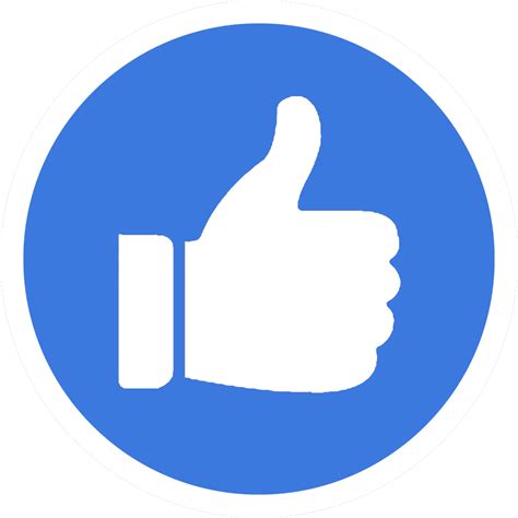 Facebook Like Icon Png Transparent Background Imagesee