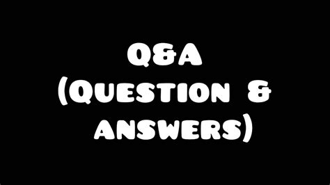 Qanda Ask Your Questions In The Comments Youtube