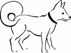 clip art black and white dog - Clip Art Library