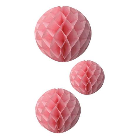 Pink Honeycomb Ball Decorations 3 Pack Hobbycraft