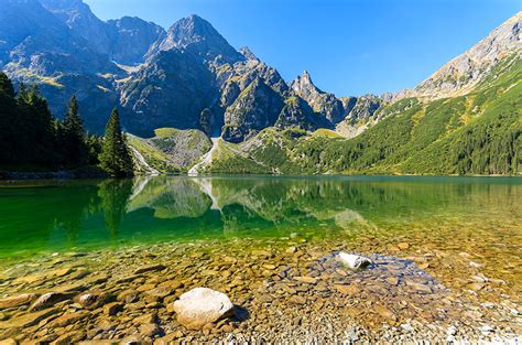 Fonds Decran Pologne Montagnes Lac Pierres Photographie De Paysage