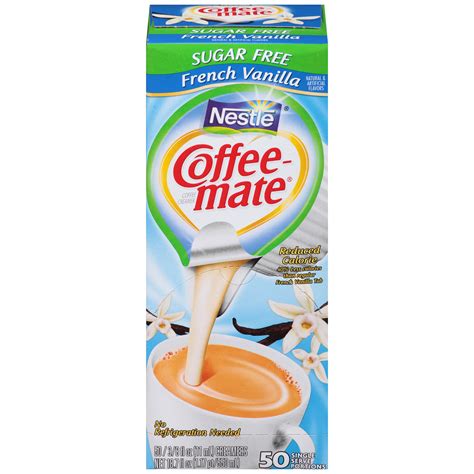 Coffee Mate Sugar Free French Vanilla Liquid Coffee Creamer Singles 0