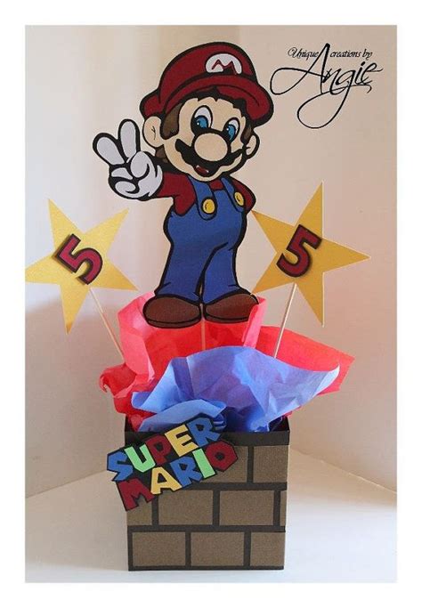 Mario Bros Custom Centerpieces By Angieuniquecreations On Etsy 3000