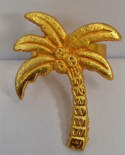 Gold Palm Tree Metal Napkin Ring Wilford And Lee Home Accents
